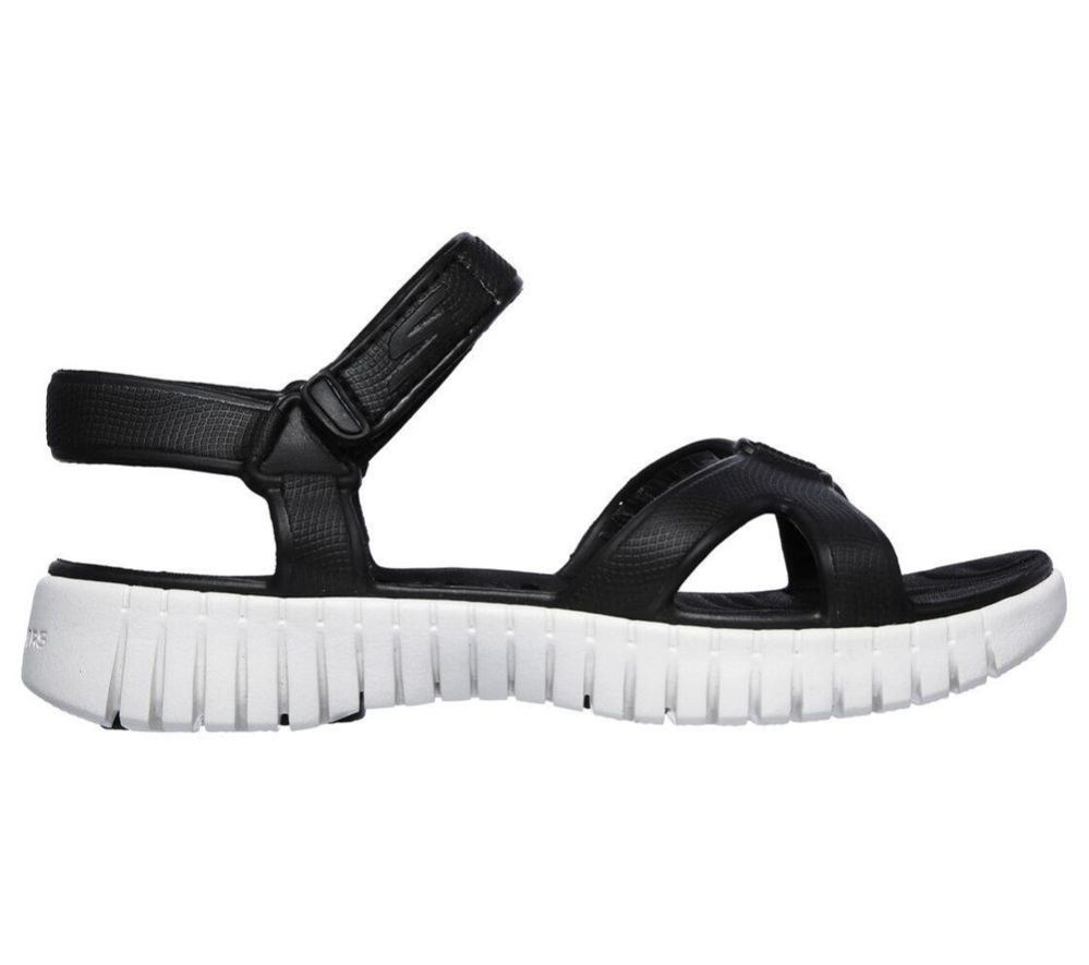 Skechers Foamies: GOwalk Smart - Aloha Women's Sandals Black White | ZAOJ28756