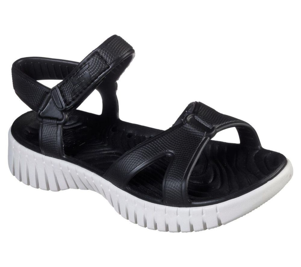 Skechers Foamies: GOwalk Smart - Aloha Women\'s Sandals Black White | ZAOJ28756