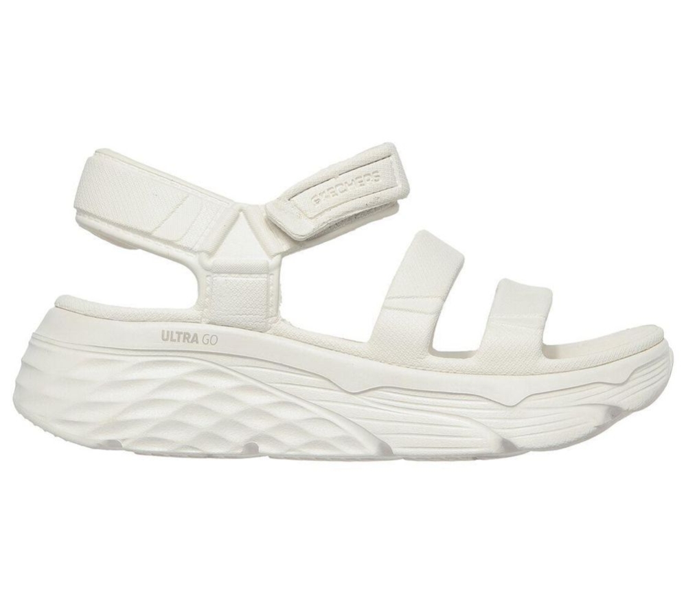 Skechers Foamies: Max Cushioning - Aura Women's Sandals White | MNXJ32580