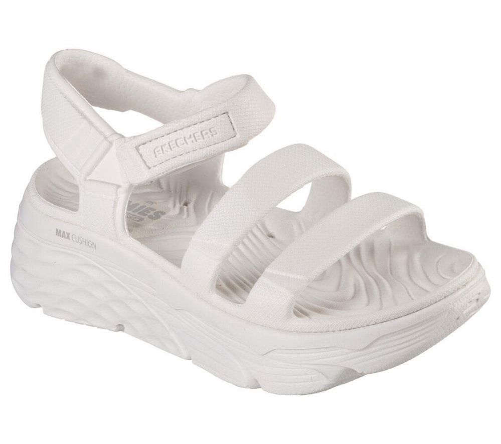 Skechers Foamies: Max Cushioning - Aura Women\'s Sandals White | MNXJ32580
