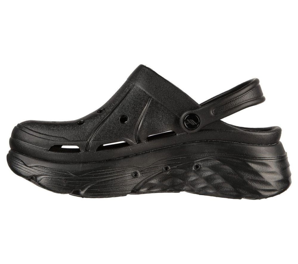 Skechers Foamies: Max Cushioning - High Tide Women's Clogs Black | IRYJ14825