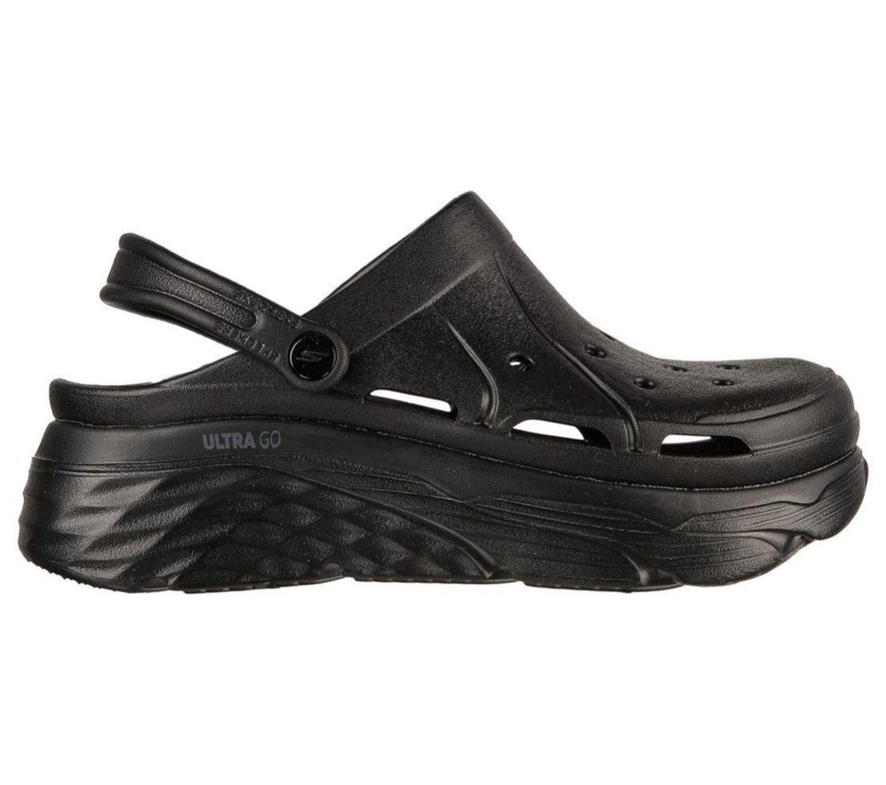 Skechers Foamies: Max Cushioning - High Tide Women's Clogs Black | IRYJ14825