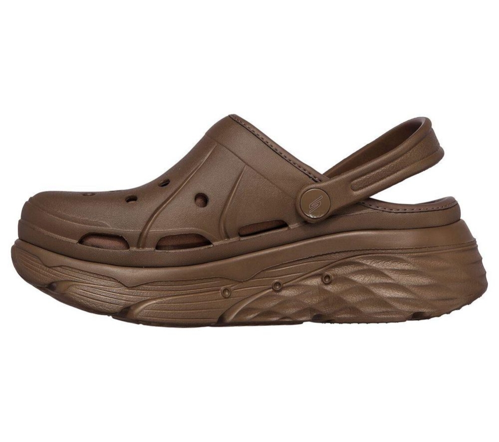 Skechers Foamies: Max Cushioning - Tiger Eye Women's Clogs Brown | MZED78950