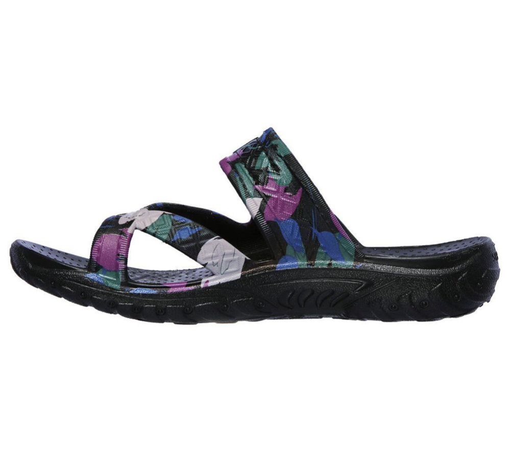 Skechers Foamies: Reggae - Rainforest Women's Sandals Black Multicolor | ZFJS50734