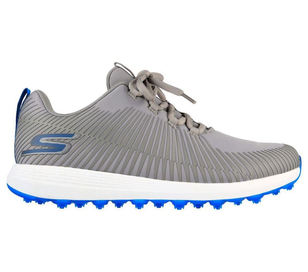 Skechers GO GOLF Max - Bolt Men's Golf Shoes Grey Blue | VRBL65402