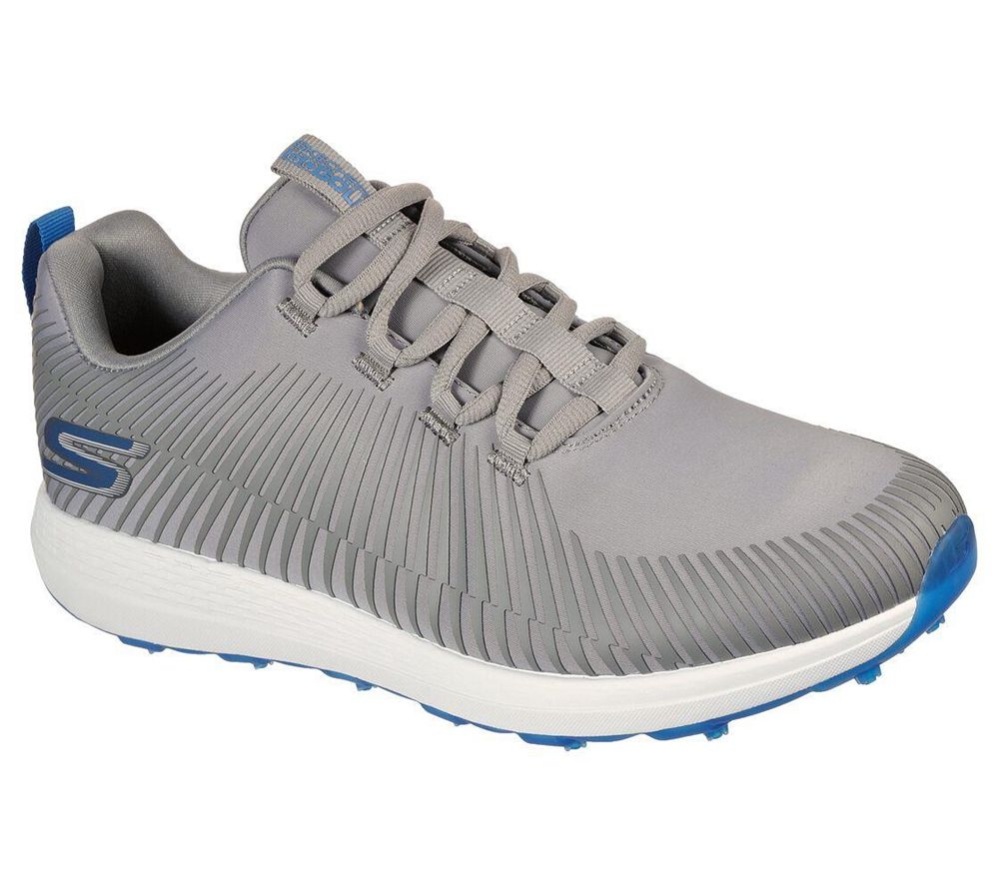 Skechers GO GOLF Max - Bolt Men\'s Golf Shoes Grey Blue | VRBL65402
