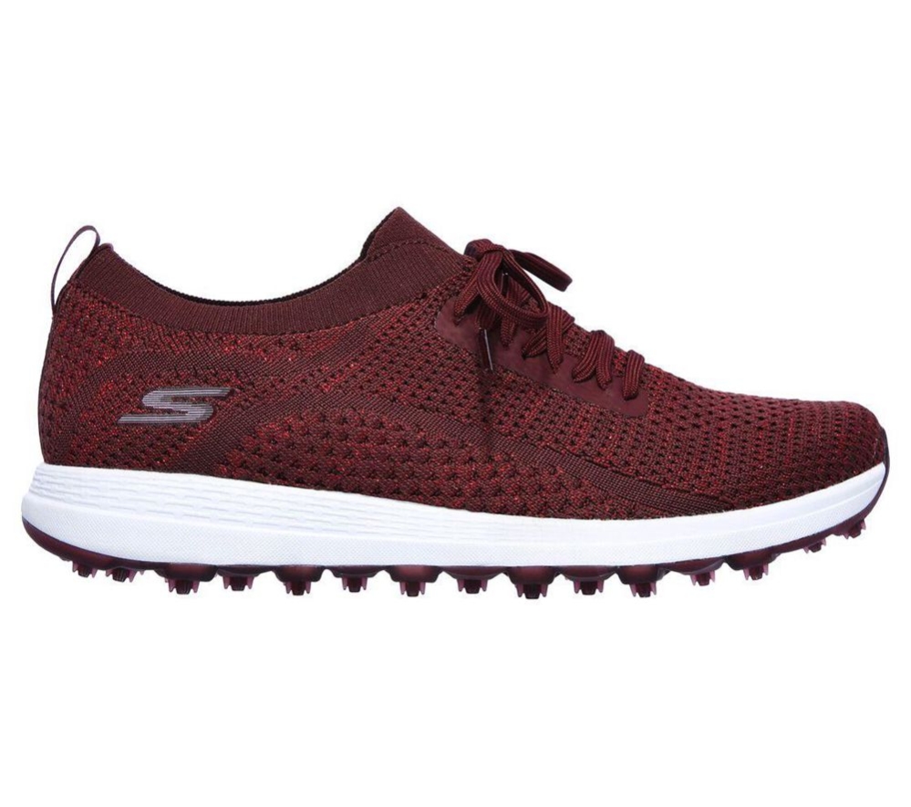 Skechers GO GOLF Max - Glitter Women's Golf Shoes Burgundy | NZLB12635