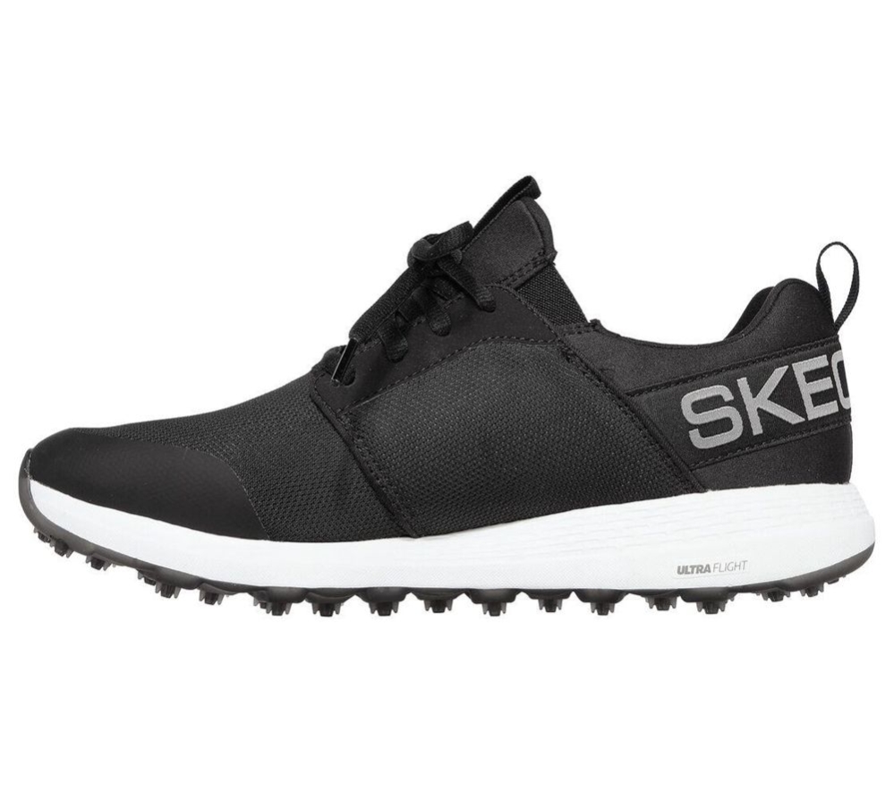 Skechers GO GOLF Max - Sport Men's Golf Shoes Black White | TLCY98630