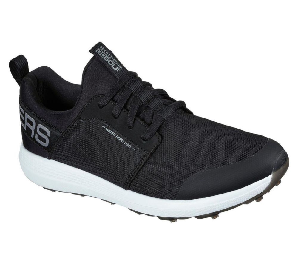 Skechers GO GOLF Max - Sport Men\'s Golf Shoes Black White | TLCY98630