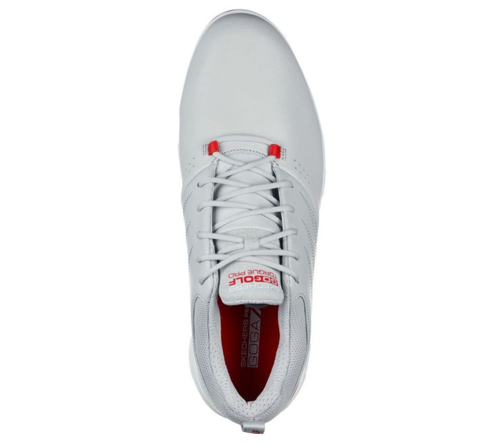 Skechers GO GOLF Torque - Pro Men's Golf Shoes Grey Red | HVYO84613
