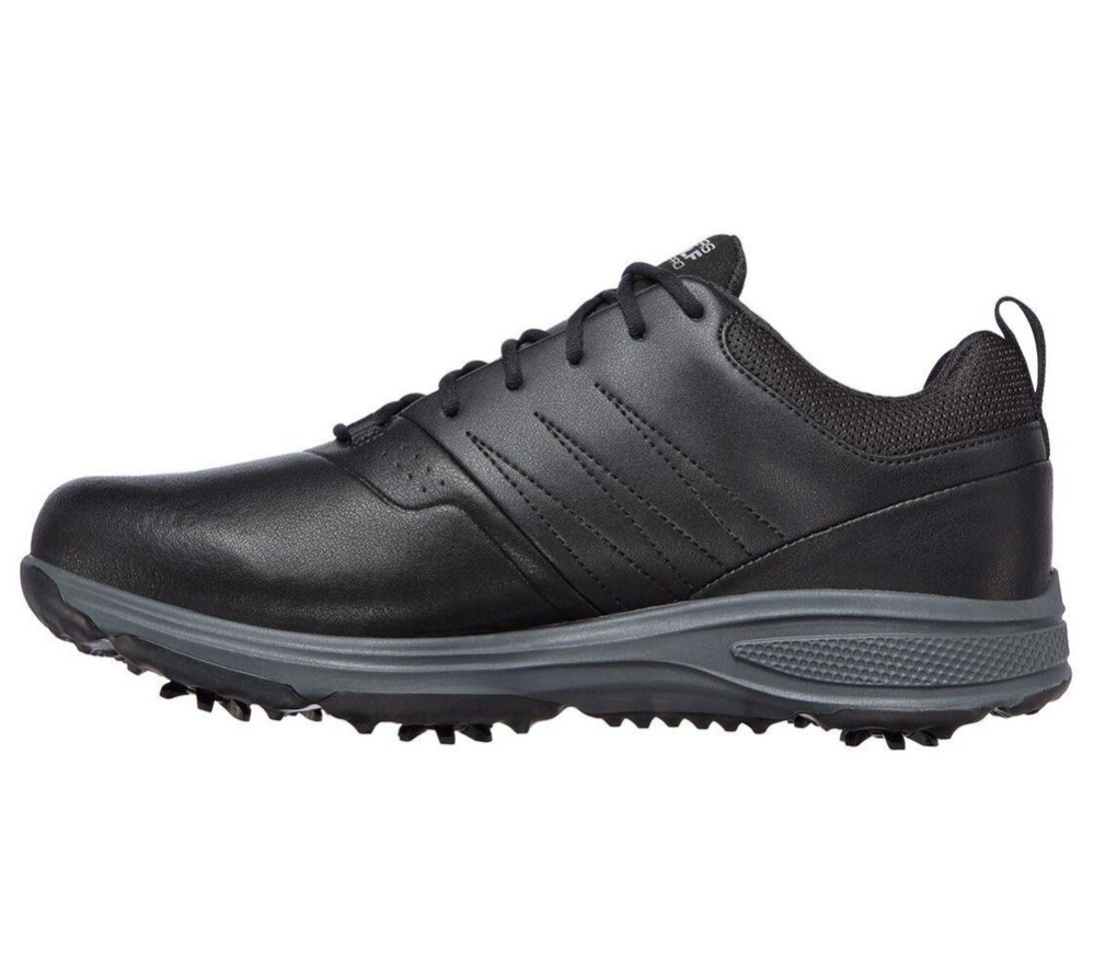 Skechers GO GOLF Torque - Pro Men's Golf Shoes Black Grey | YHSN54603