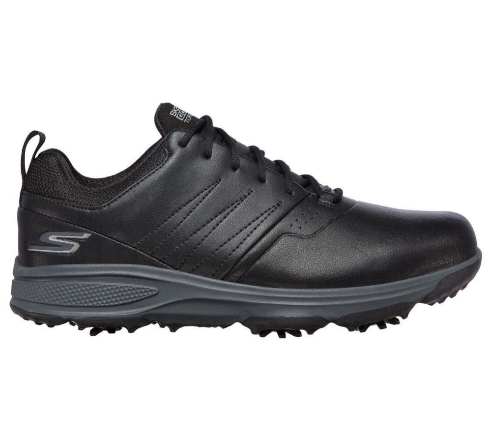 Skechers GO GOLF Torque - Pro Men's Golf Shoes Black Grey | YHSN54603