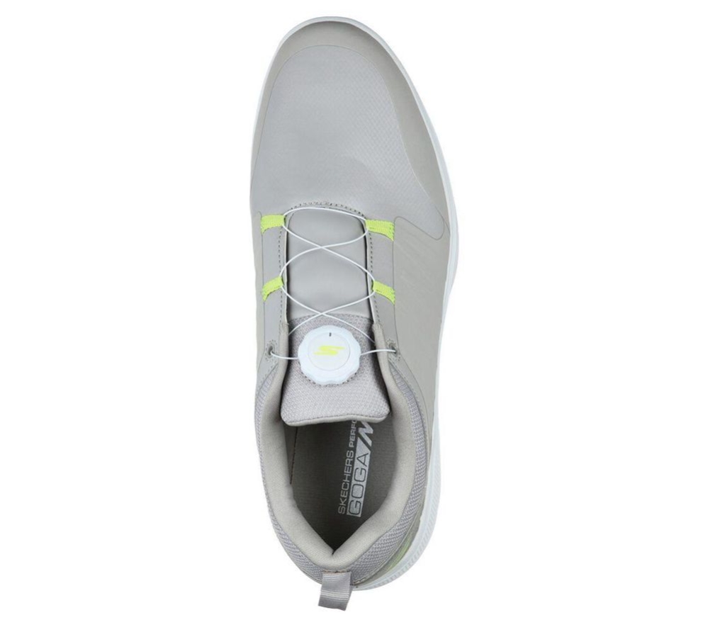 Skechers GO GOLF Torque - Twist Men's Golf Shoes Grey Yellow | MEST63751