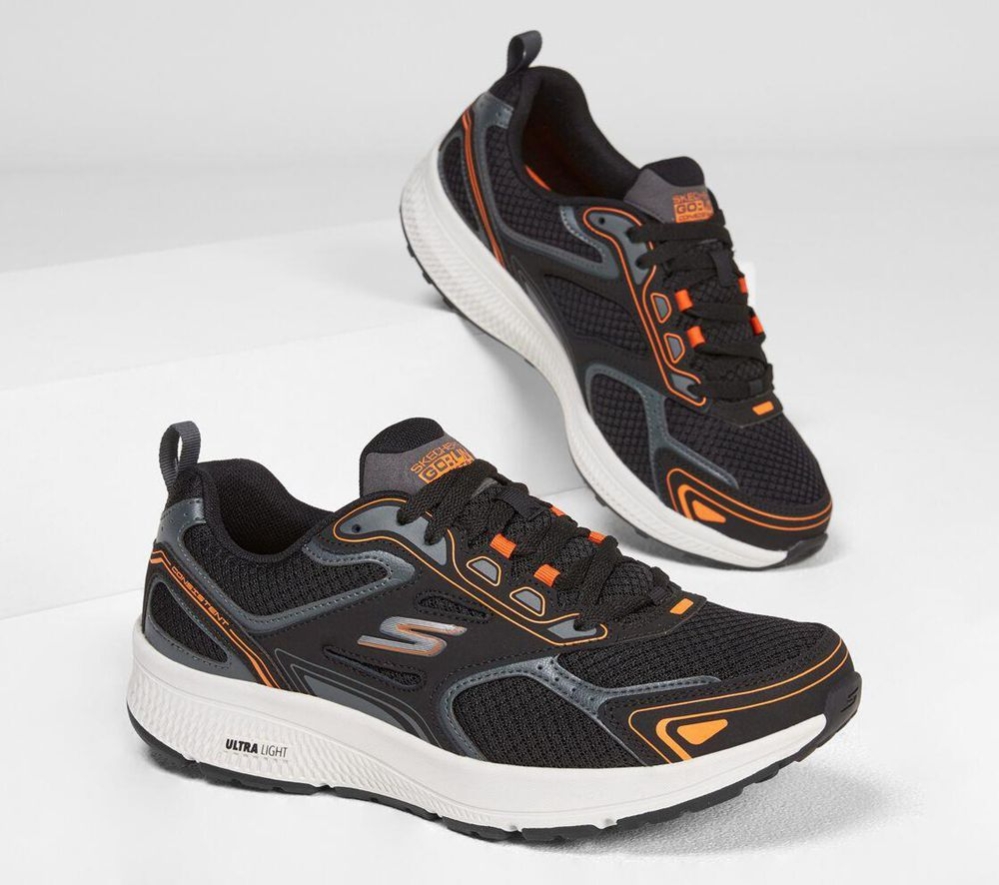 Skechers GOrun Consistent Men's Running Shoes Black Orange | TNRO59340