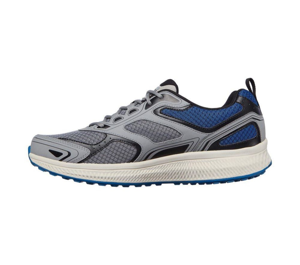 Skechers GOrun Consistent - Vestige Men's Running Shoes Grey Blue | OQXG78421