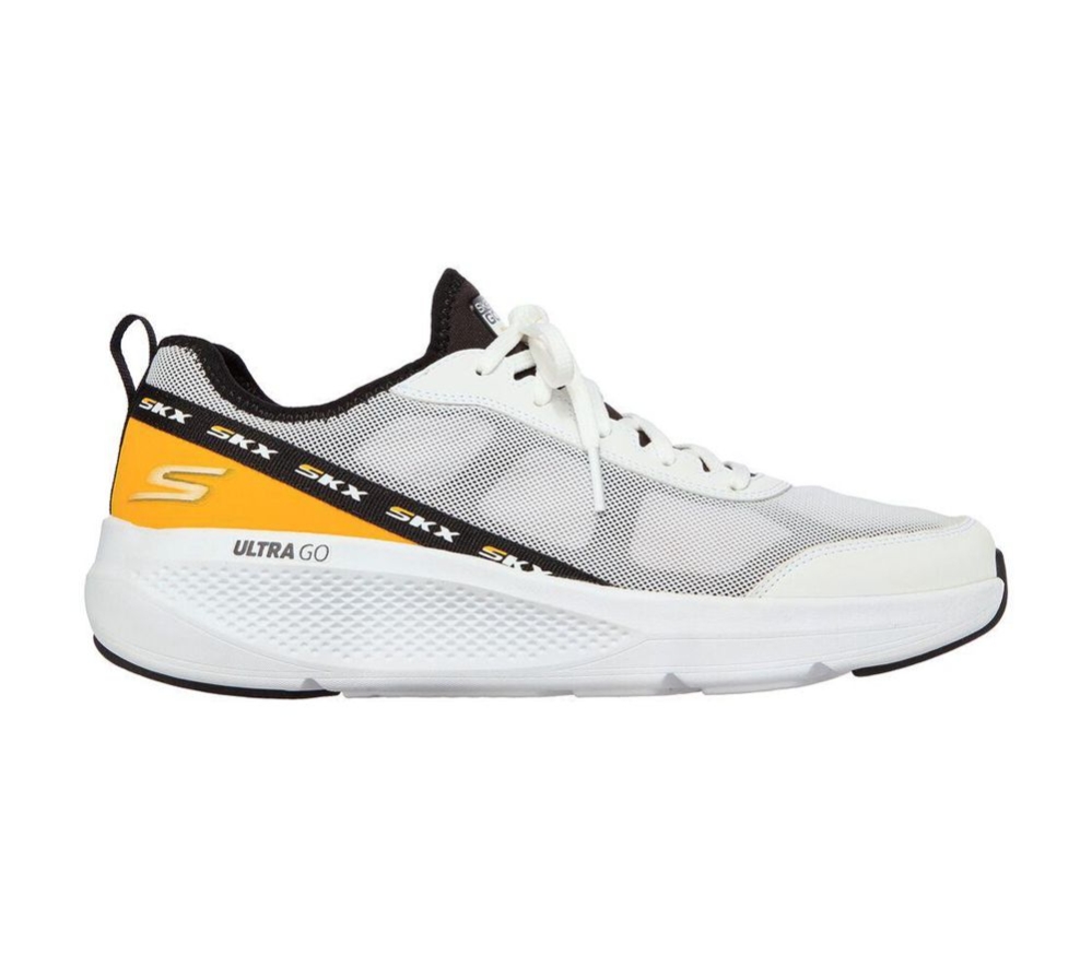 Skechers GOrun Elevate - Accelerate Men's Running Shoes White Black Yellow | YILS47158