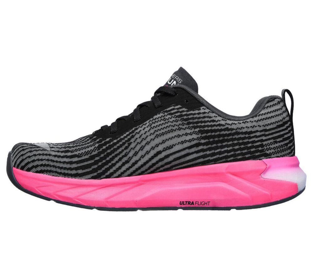 Skechers GOrun Forza 4 Hyper Women's Running Shoes Black Grey Pink | QVTC59021