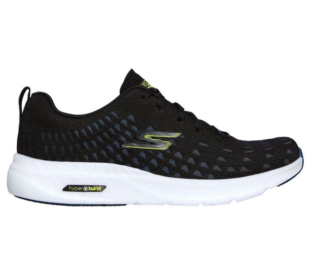 Skechers GOrun Hyper Burst - Solar Men's Running Shoes Black Blue | IFUH65402