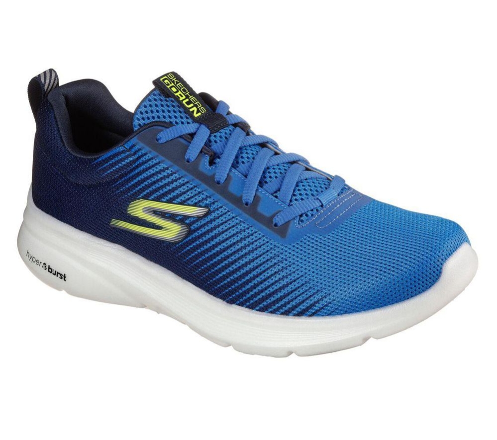 Skechers GOrun Hyper Pillars - Ignite Men\'s Running Shoes Blue Navy | XBKV41620