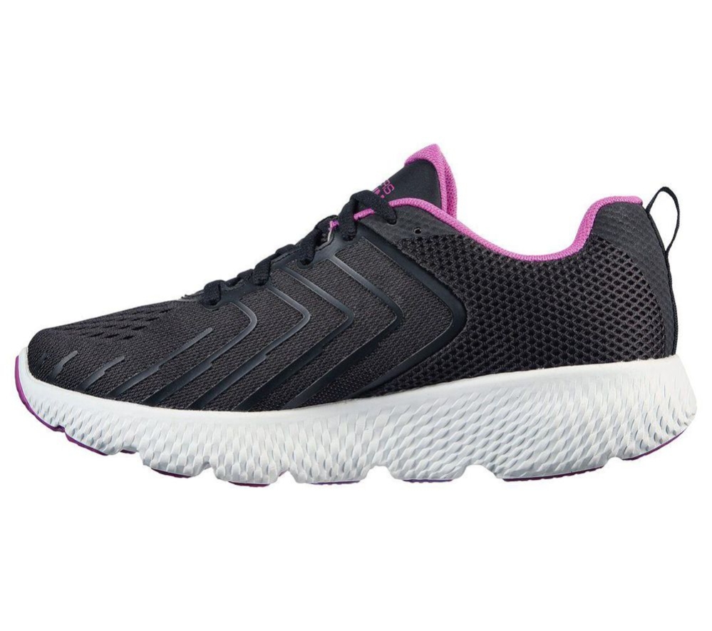 Skechers GOrun Power - Fleetz Women's Running Shoes Black Purple | DOTR67521