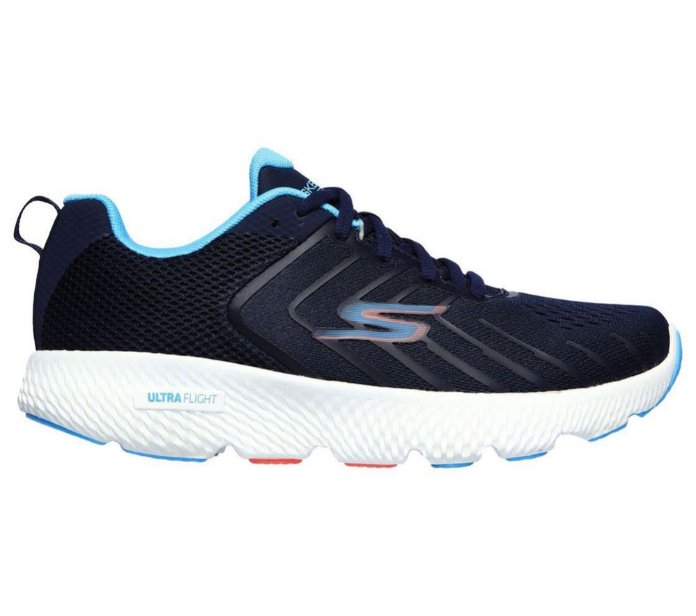 Skechers GOrun Power - Fleetz Women's Running Shoes Navy Blue | LOVM45682