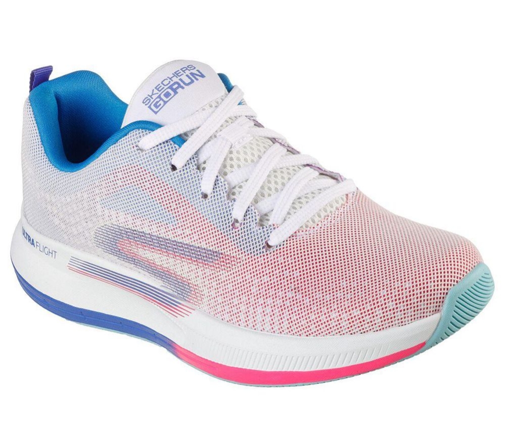 Skechers GOrun Pulse - Get Moving Women\'s Running Shoes White Multicolor | YDAZ92708