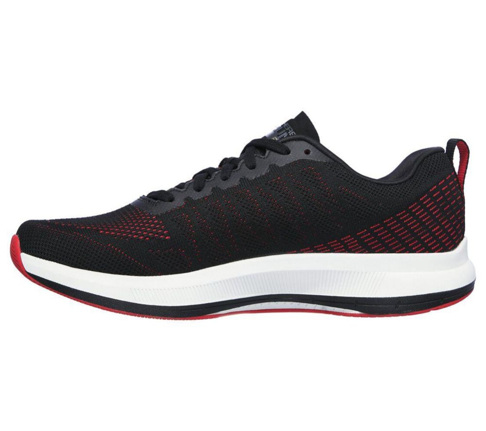 Skechers GOrun Pulse - Strada Men's Running Shoes Black Red | UNQV40285