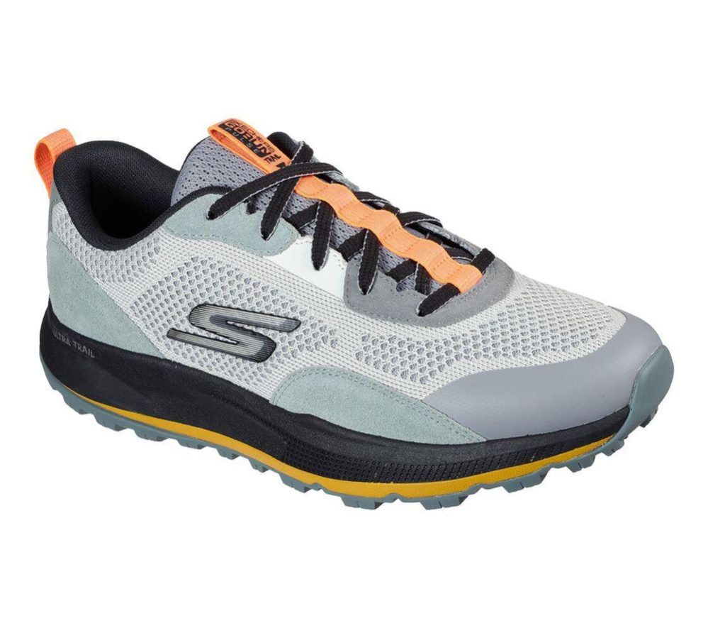 Skechers GOrun Pulse Trail Men\'s Trail Running Shoes Grey Black | HBIN68425