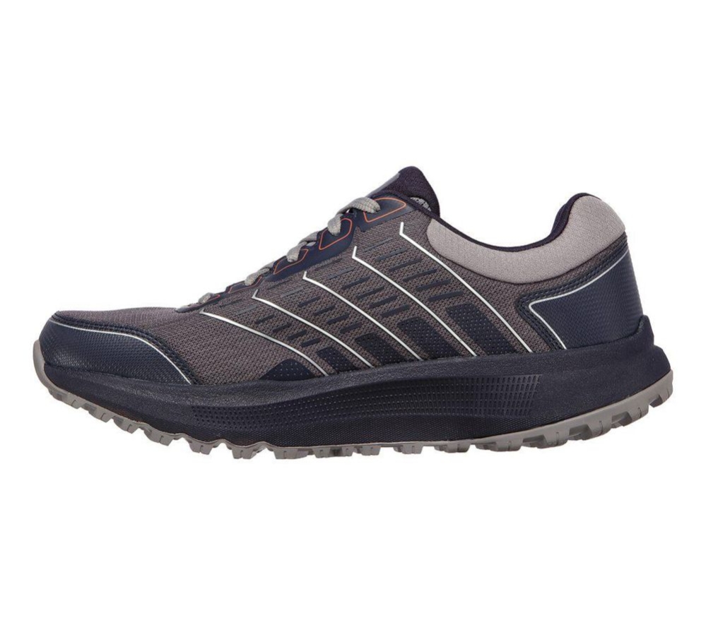 Skechers GOrun Pulse Trail - Swift Range Men's Trail Running Shoes Navy Grey | OXLM80672