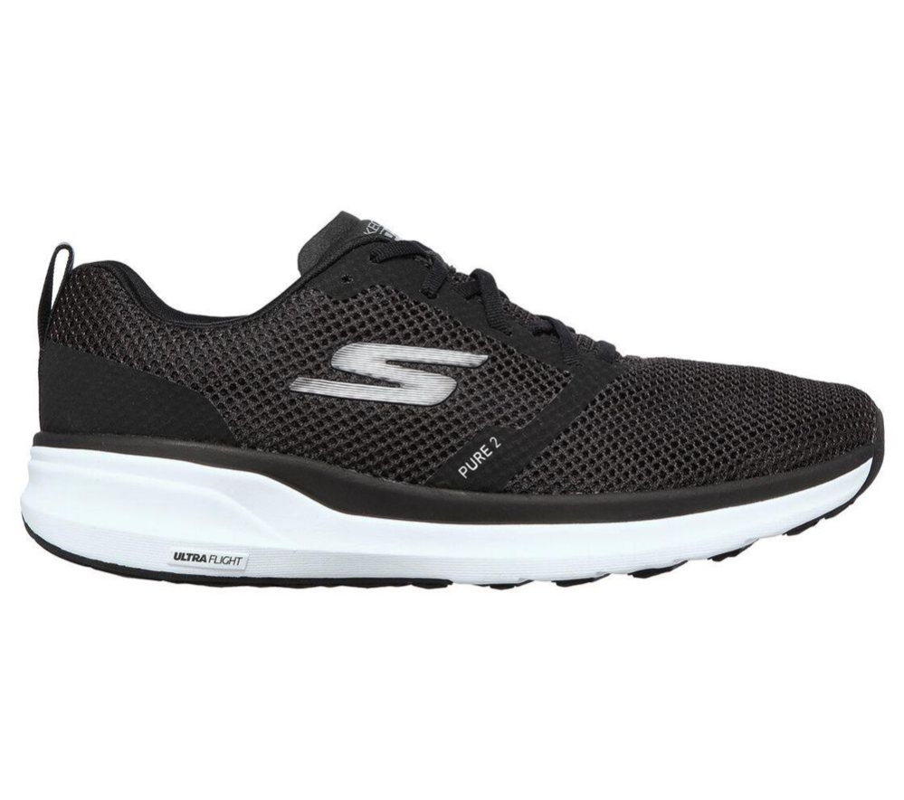 Skechers GOrun Pure 2 - Axis Women's Running Shoes Black White | YNOU94530