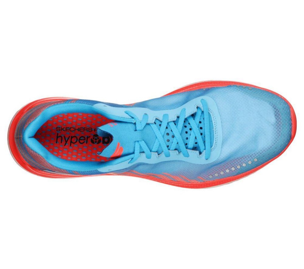 Skechers GOrun Razor Excess Men's Running Shoes Blue Pink | KOMS16253