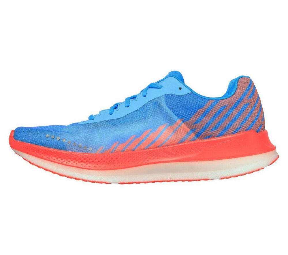 Skechers GOrun Razor Excess Men's Running Shoes Blue Pink | KOMS16253