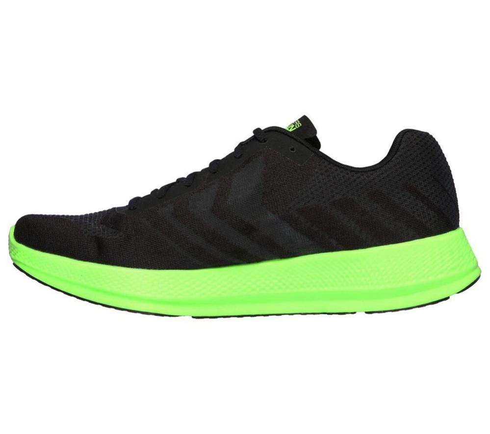 Skechers GOrun Razor+ Men's Running Shoes Black Green | OHDU16247