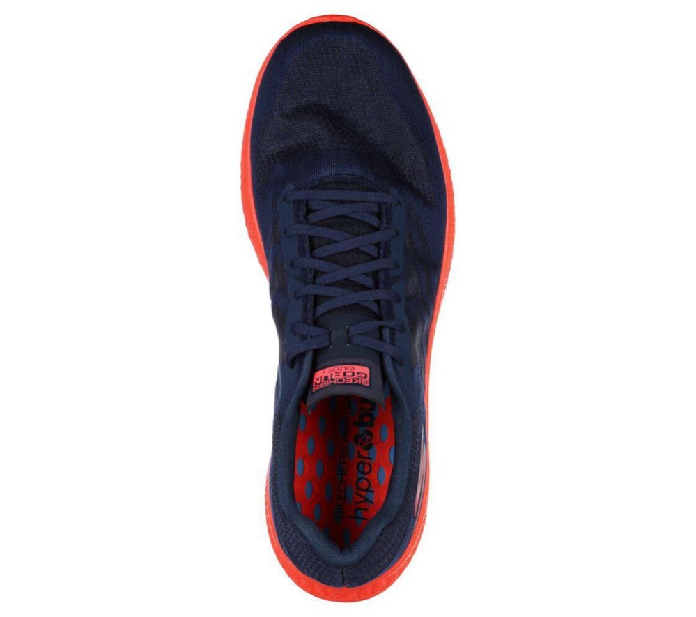 Skechers GOrun Razor+ Men's Running Shoes Navy Pink | QDMG35104