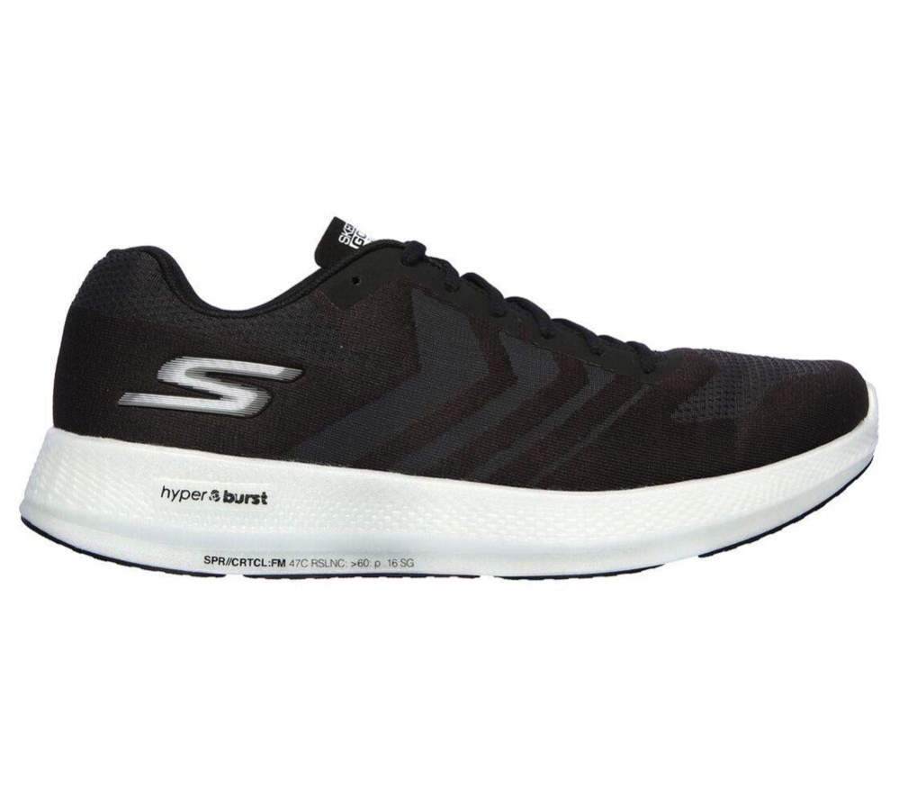 Skechers GOrun Razor+ Men's Running Shoes Black White | XGFA42093