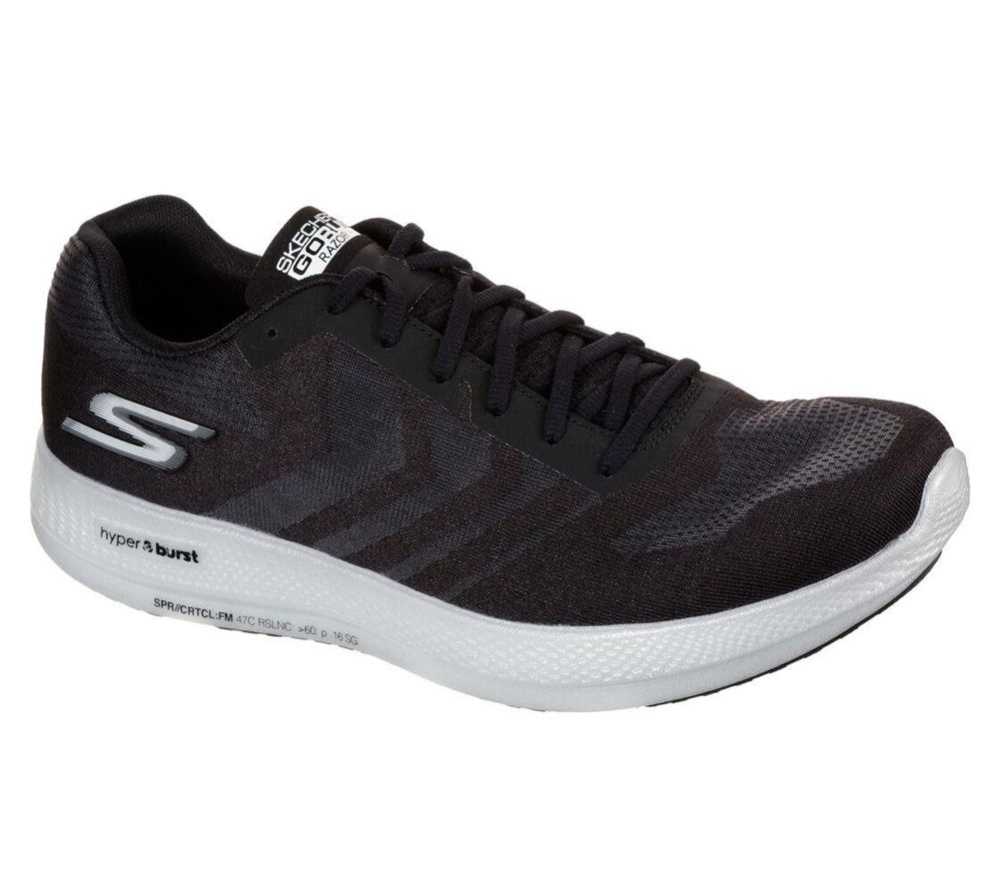 Skechers GOrun Razor+ Men\'s Running Shoes Black White | XGFA42093