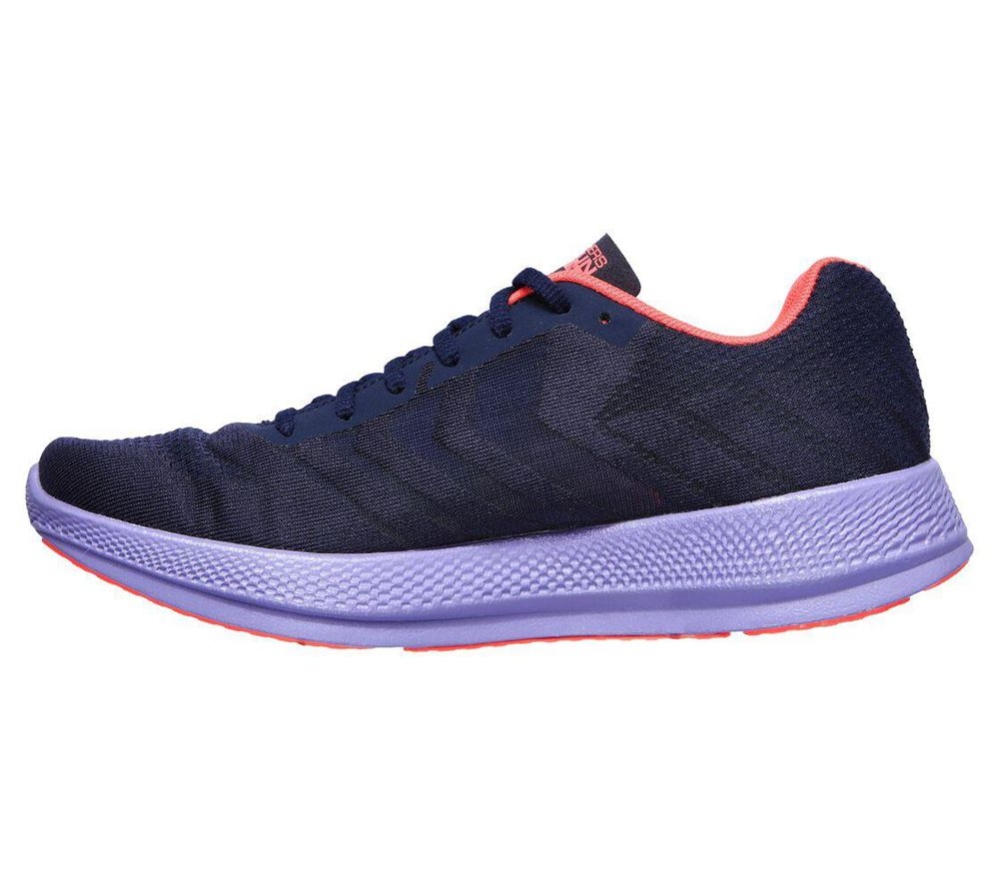 Skechers GOrun Razor + Women's Running Shoes Navy Purple Red | SWLD08759