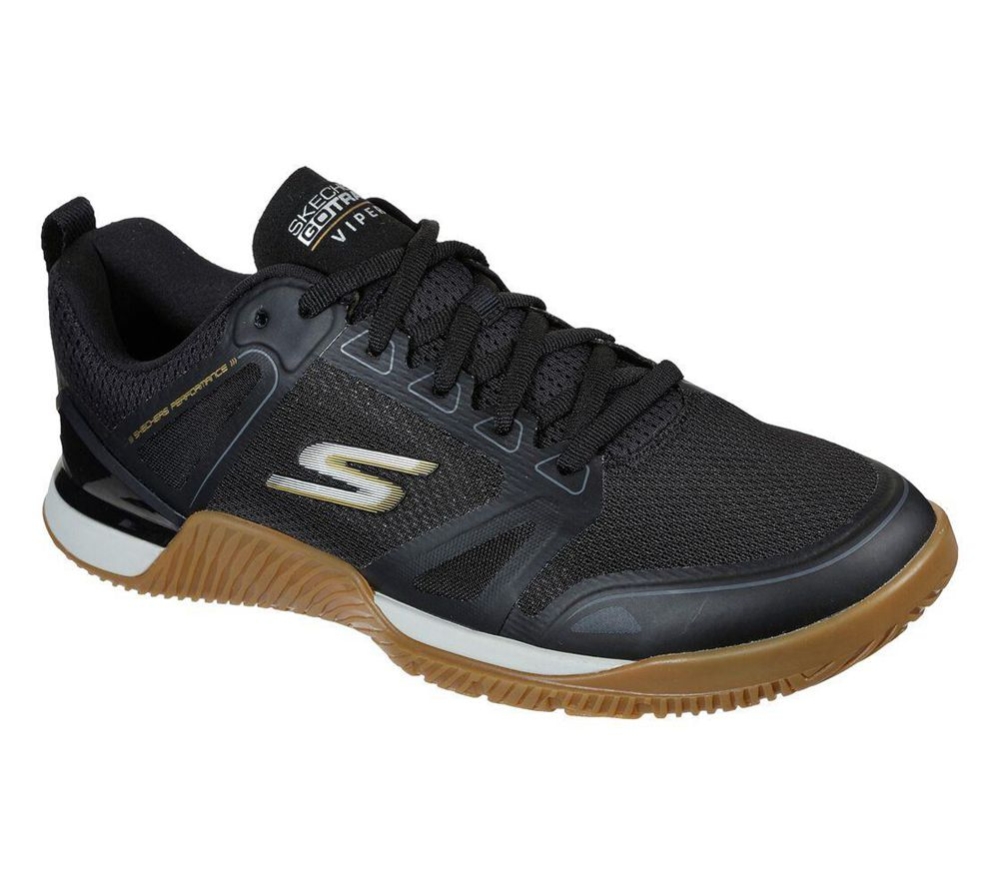 Skechers GOtrain Viper 2 Men\'s Running Shoes Black Gold | CXVB10876