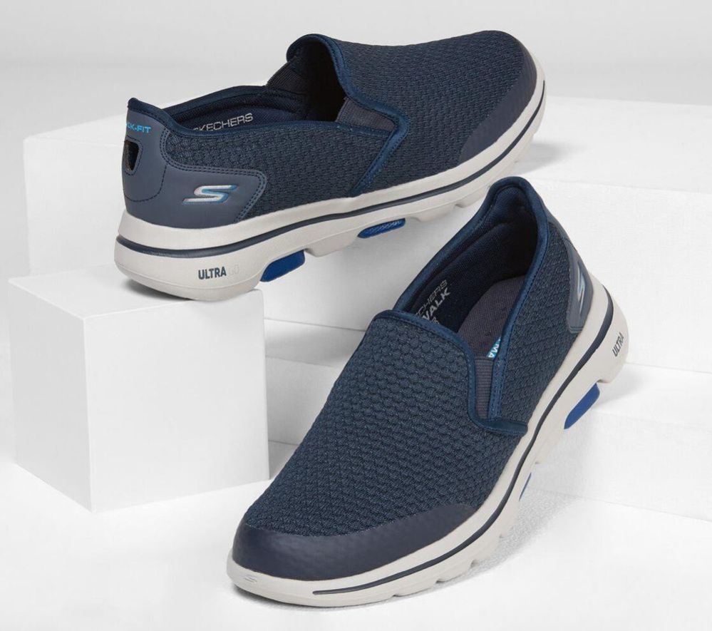 Skechers GOwalk 5 - Apprize Men's Walking Shoes Navy | CYPG92478