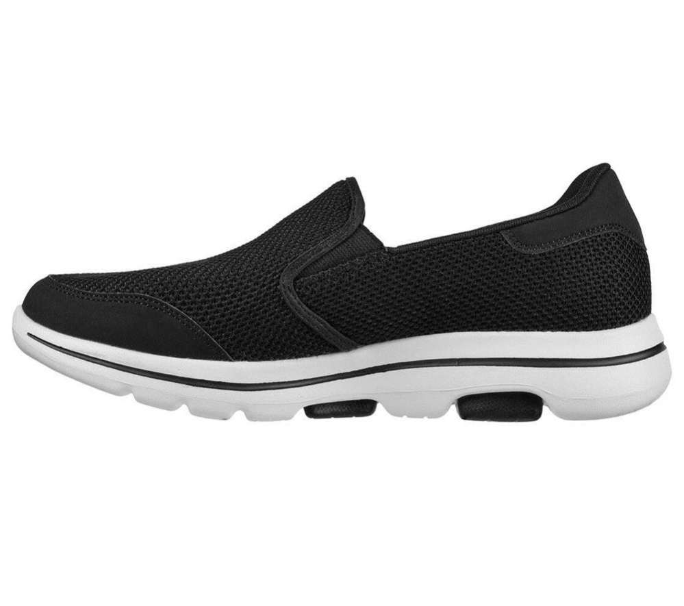 Skechers GOwalk 5 - Beeline Men's Walking Shoes Black White | BYDT39524