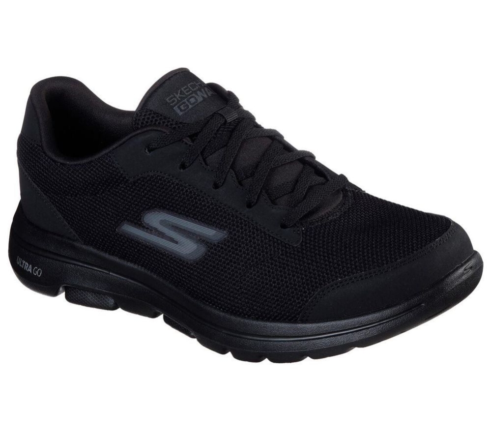 Skechers GOwalk 5 - Demitasse Men\'s Walking Shoes Black | UQCS89457