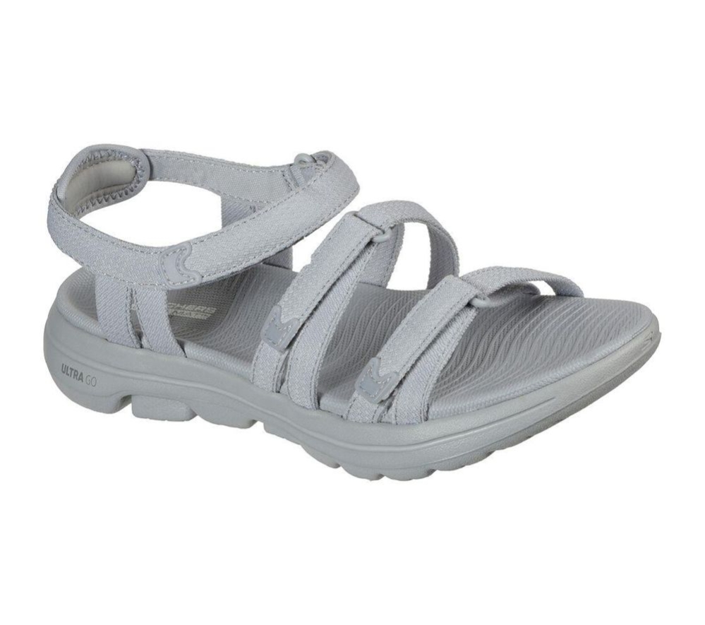 Skechers GOwalk 5 - Harmony Women\'s Sandals Grey | ERVC48126