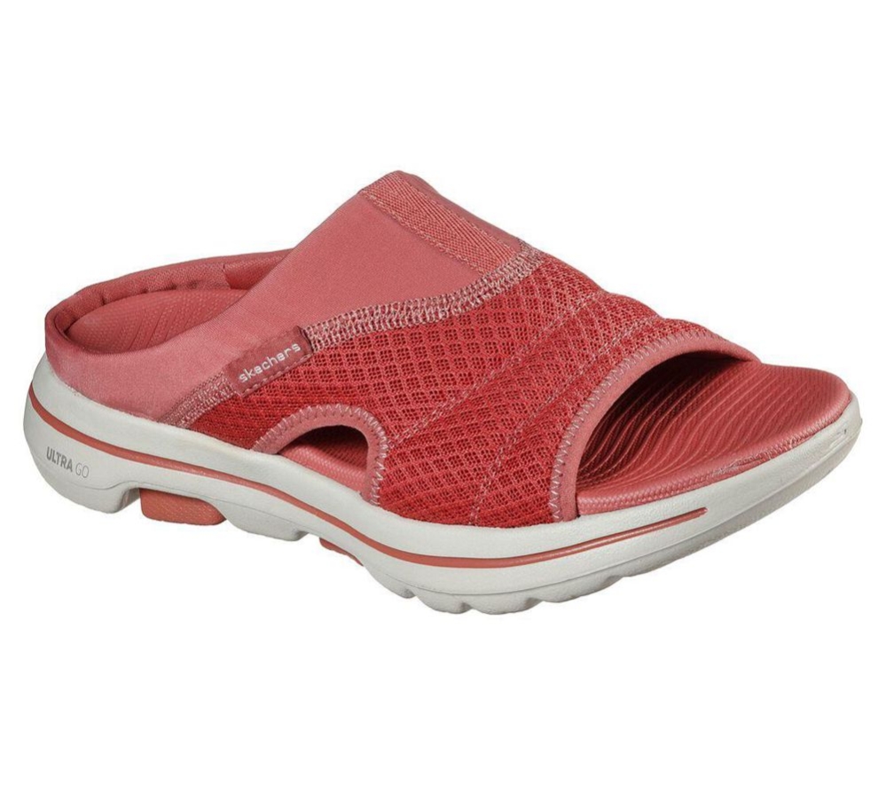 Skechers GOwalk 5 - Ideal Women\'s Slides Pink | EDQN54870