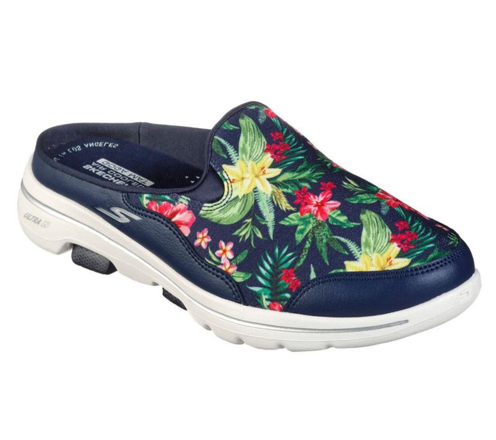 Skechers GOwalk 5 - Island Women\'s Walking Shoes Navy Multicolor | ZIBU20631