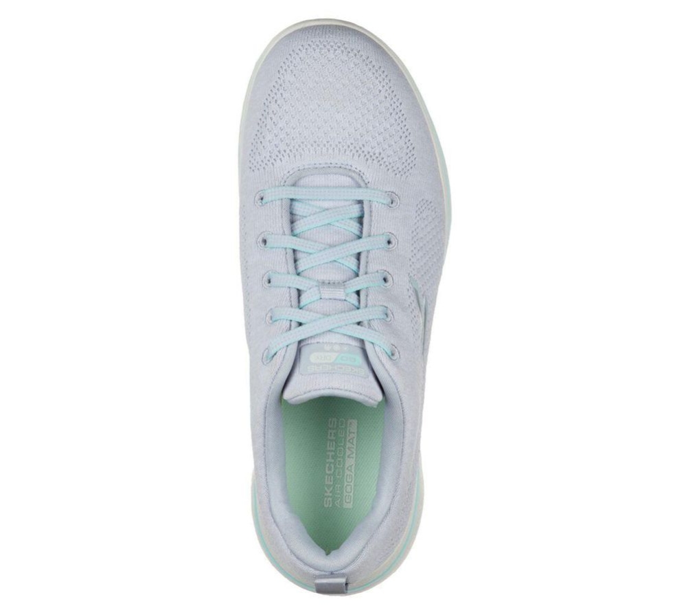 Skechers GOwalk 5 - Ocean Path Women's Walking Shoes Grey Blue | MNKP27148