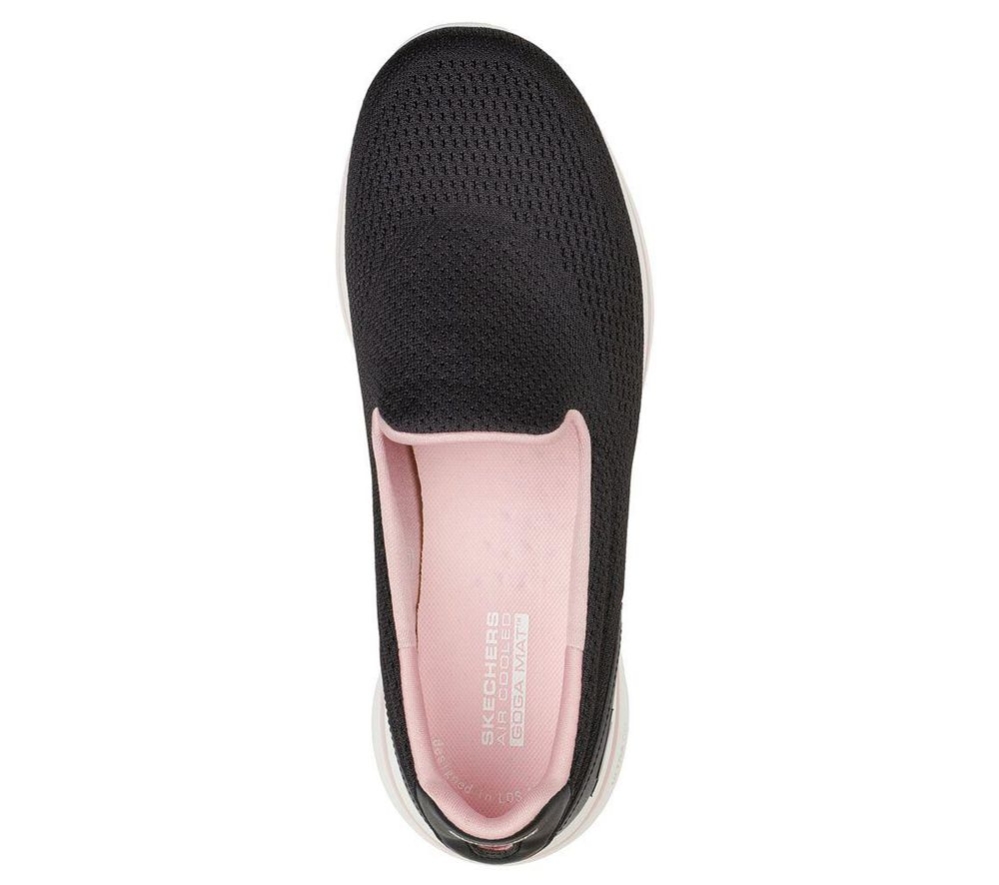 Skechers GOwalk 5 - Ocean Sparkle Women's Walking Shoes Black Pink | GMVY56142