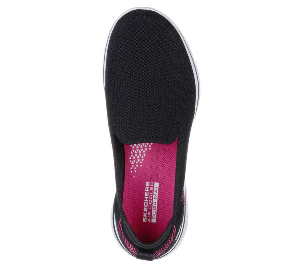 Skechers GOwalk 5 - Prized Women's Walking Shoes Black Pink | JWRL46789
