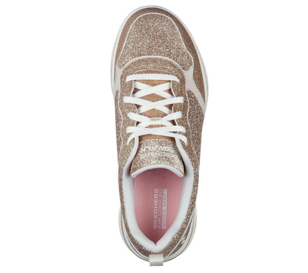 Skechers GOwalk 5 - Sand Glimmer Women's Walking Shoes Gold | DLHK29047