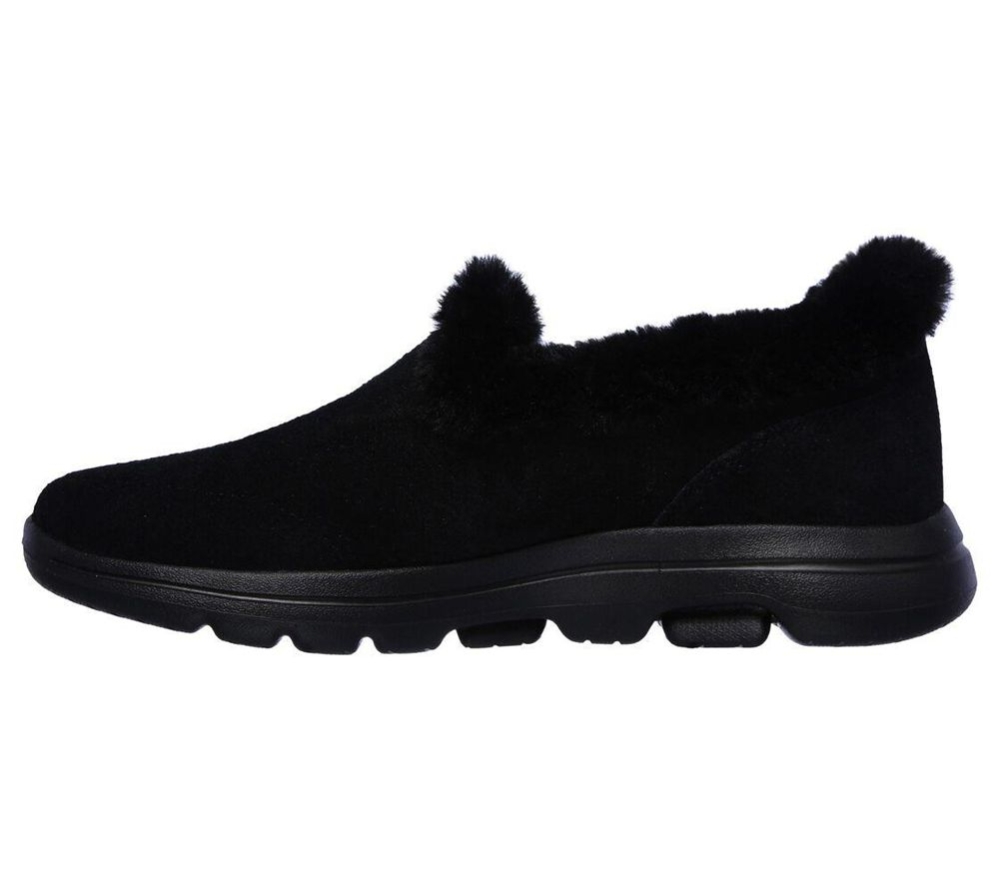 Skechers GOwalk 5 - Toasty Women's Slippers Black | YSEC60815