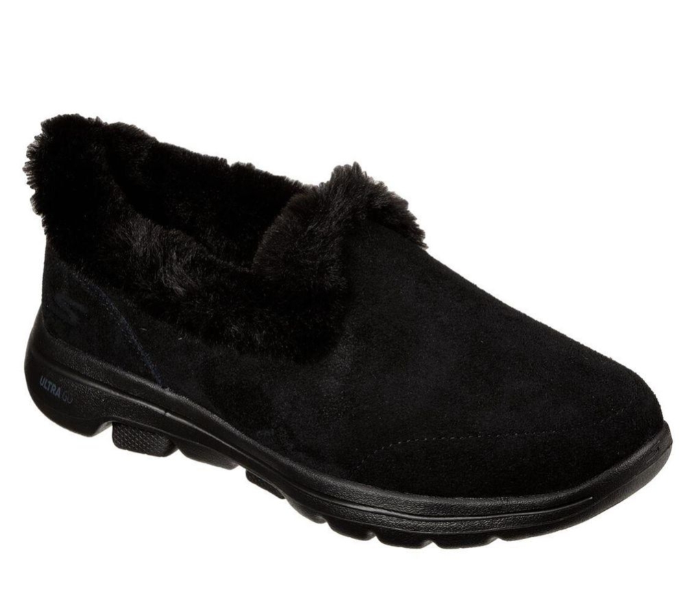 Skechers GOwalk 5 - Toasty Women\'s Slippers Black | YSEC60815